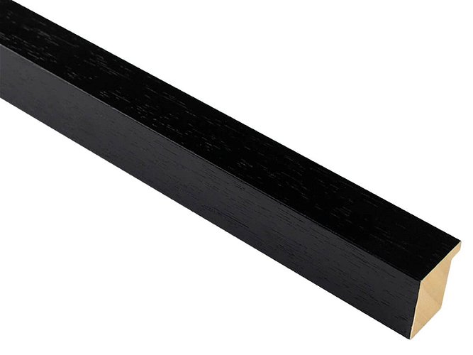 30x35mm 'Domino' Black Open Grain FSC™ Certified 100% Frame Moulding